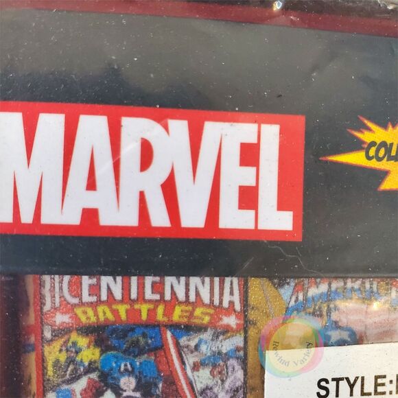 RGA Leatherworks Captain America LEATHER Wallet & Collectible Tin Set NEW Sealed - Picture 6 of 9